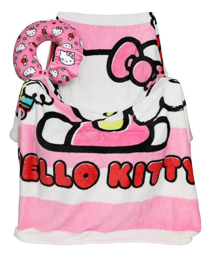 Bioworld Hello Kitty Travel Set for Adults with Neck Pillow 0