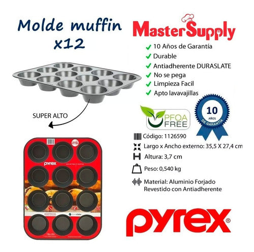 Baking Set: Muffin Mold + Silicone Flan Mold + Pastry Bag with 4 Nozzles 1