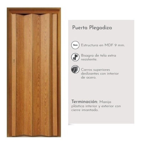 Hierromas Puerta Plegadiza Madera Mod 910 Med 65x200 5