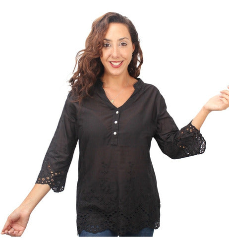 Good Look Blusas Mujer Broderie Importada Talle S M 4