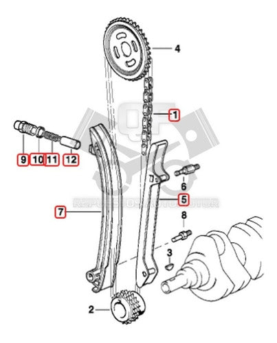 Kit Cadena De Distribucion Bmw Serie 5 E61 525i M50 M52 M54 2