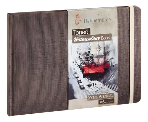 Bloco Hahnemuhle Aquarela Watercolour Toned Book Bege A6 0