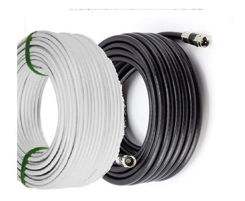 Trysnet 4 Cables Coaxial De 2mts Armados RG6 C/ Conector Compresion 0