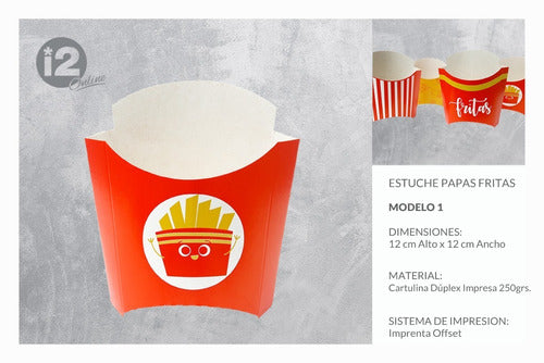 Set of 500 French Fry Boxes - Similar to Burger Chain Style 0