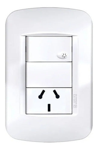 Jeluz Verona Complete Light Switch with Power Outlet Pack of 10 0