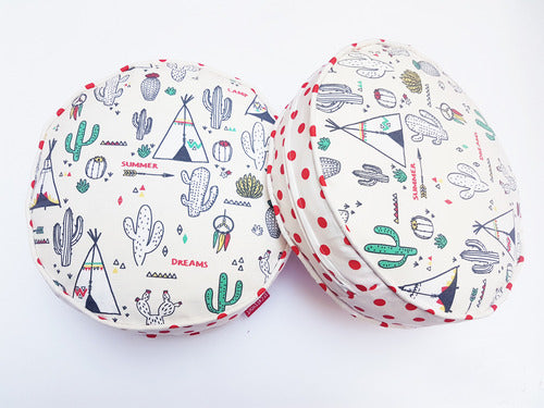 Exclusive Round Decorative Cushions by Le Cottonet for Chairs 1