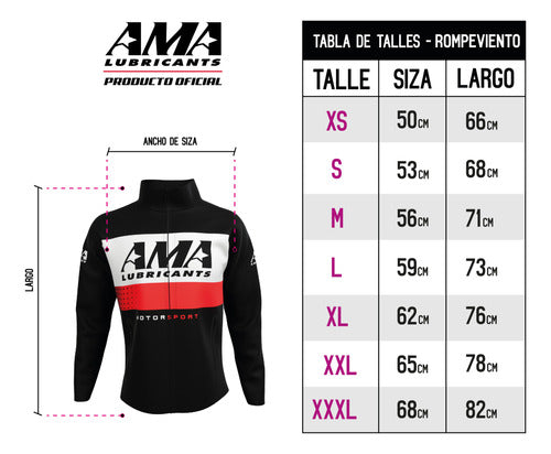 Ama Lubricants Windbreaker Jacket Black 4