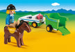 Playmobil 123 70181 Zoo Car With Horse Trailer 3