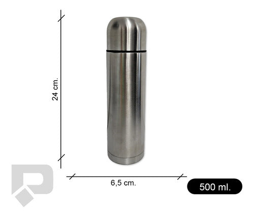 Höffner Medium Liter Thermos 500 Ml Stainless Steel 24hs Hot 1