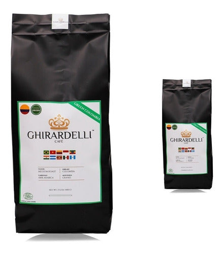 Ghirardelli Organic Coffee 1 Kg + 1/2 Kg Elegis Ground or Whole Bean 0