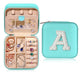 Parima Travel Jewelry Case with Pearl Initial - Letter A Blue 0