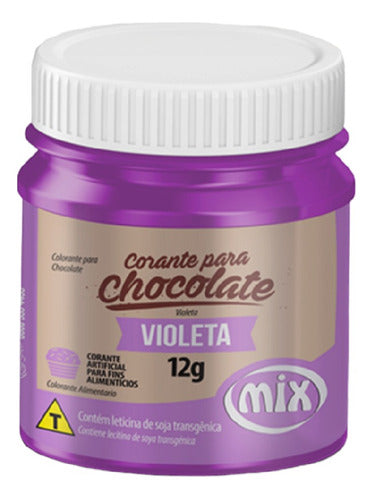 Mix Colorante Para Chocolate 12 Gr. Color Violeta Repostería 0