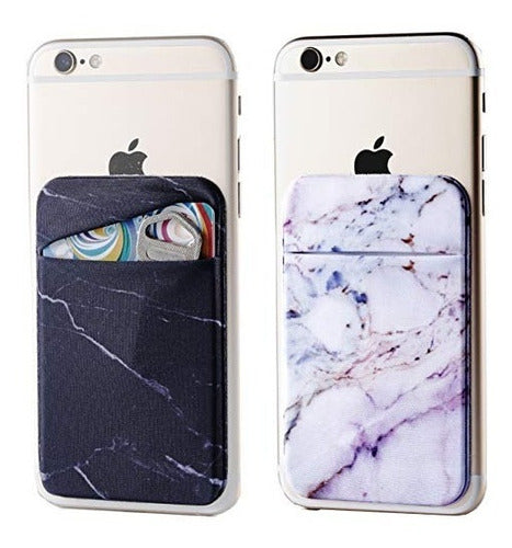 Fulgamo Marble Adhesive Phone Pocket with Card Holder 0