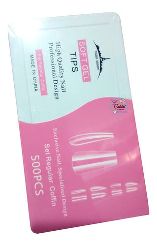 500 Paris Night Soft Gel Press On Tips - Transparent with Numbers 0-9 Eco-Friendly 3
