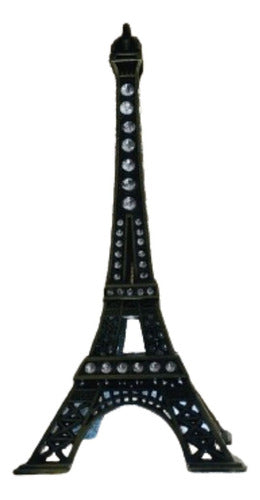 Miniatura De Bronze Torre Eiffel Paris Com Strass Luxo 2