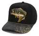 Paramount Outdoors Fishing Truckers Hat with ComfortSnap, Black Bass Design 1