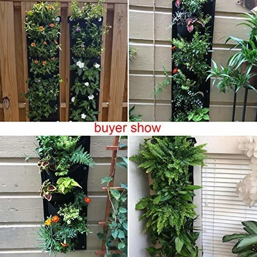 Meiwo New Upgraded Deeper and Bigger 7 Pocket Vertical Wall Planter 2