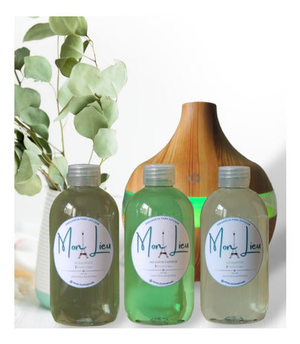 Mon Lieu Humidifier + Pack of 3 Camphor and Eucalyptus Essences 1