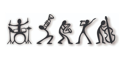 Envases Devoto Artistic Quadriptic Musicians Cut-Out MDF 110x30cm 0