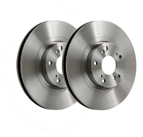 Pair of Brake Discs for Honda City 1.5 16v 0