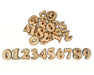 Tienda Flor Creaciones 100 Numbers MDF Fibrofacil 1cm Height Alphabet 0