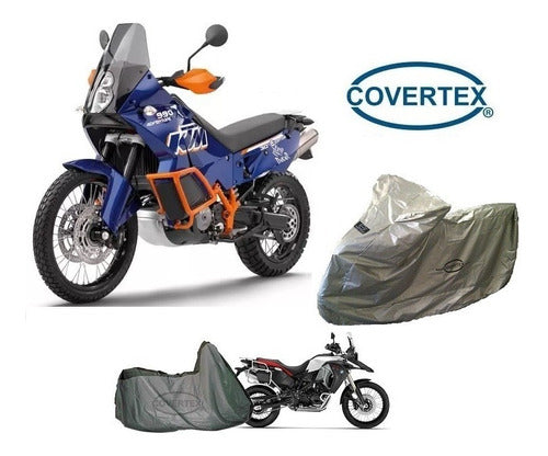 COVERTEX Motorcycle Cover for BMW, KTM, Versys, Africa, Tenere - Light Silver 2