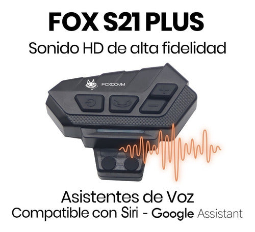 Intercomunicador Bluetooth Para Moto Fox S21 Plus - Nuevo 1