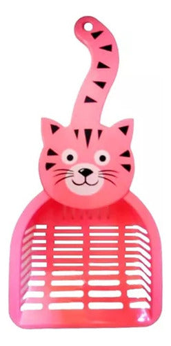 SHOPFINITY Cat Sanitary Scoop with Pink Tail Design 4