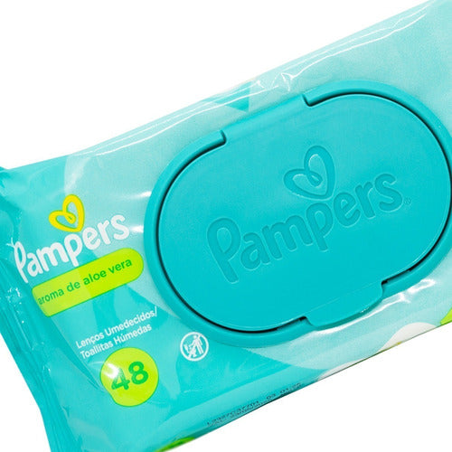 Pampers Kit X12 Toallitas Húmedas Aroma Aloe Vera Bebes 4