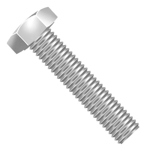 Parafuso Sextavado Inox 1/2''x2.1/2'' Rosca Inteira - 50un 0