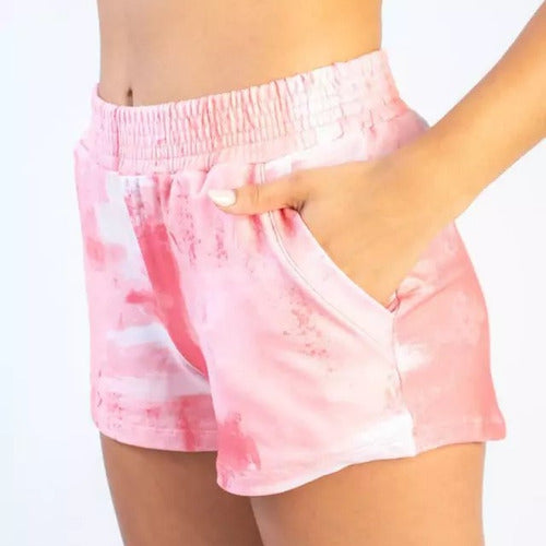 Aptitud Short Aptitud Rustico Con Lycra Rosa Mujer 0