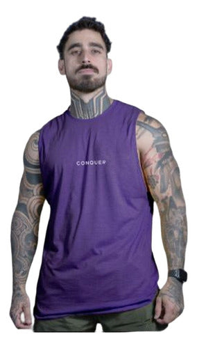 Conquer Gym Muscle Fitness Sweatshirt Tank Top for Men 5