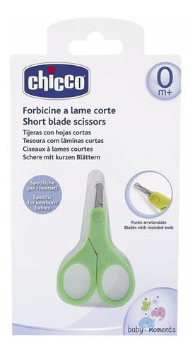 Chicco Newborn Baby Scissors with Short Blades - Tijera Recien Nacido Tijera Hojas Corta Chicco