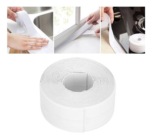 LDW Self-Adhesive Seal Tape for Toilets, Kitchens, and Bathrooms - White 7