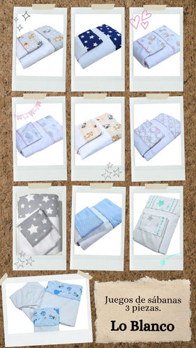 6-Piece Baby Cot Set: Quilt + Bumper + 3 Cushions + Sheets 45