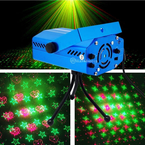 Canhão Laser Sd6m Jogo De Luz Led Projetor Raios Pontilhados 7