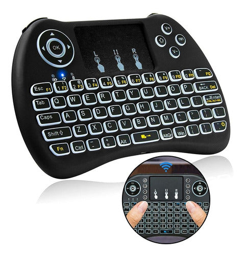 Mini Teclado Inalámbrico De Tv Y Teclado Táctil Luz Led Otec 0