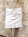 Principessa White Distressed Denim Skirt 1