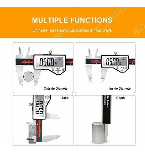 Digital Electronic Caliper with LCD Screen (Red) 2