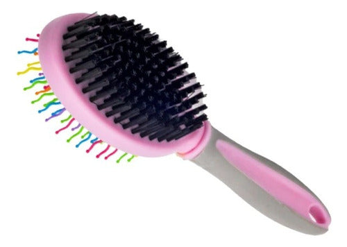 LILI MASCOTA Double Brush with Natural Bristles and Silicone for Dogs and Cats 2