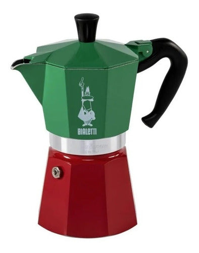 Italian Bialetti Moka Express Tricolor 6-Cup Coffee Maker 2