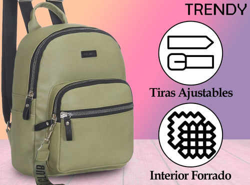 Trendy Mochila Mujer Urbana Tiras Ajustables Liviana Compartimiento 6