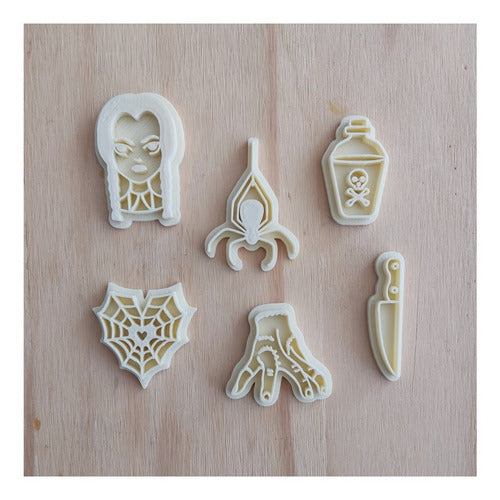 Ceramic and Porcelain Cookie Stamps Set of 6 Merlina by Kaiju 1