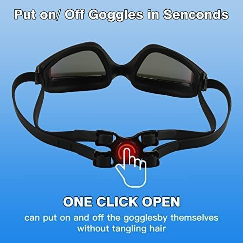 RTWAW Unisex Swimming Goggles Gold 4