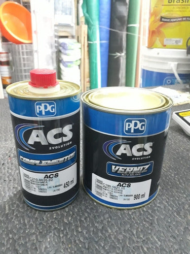 Barniz Pu Acs Ppg Kit Con Catalizador Automotriz 2-1-20% 1