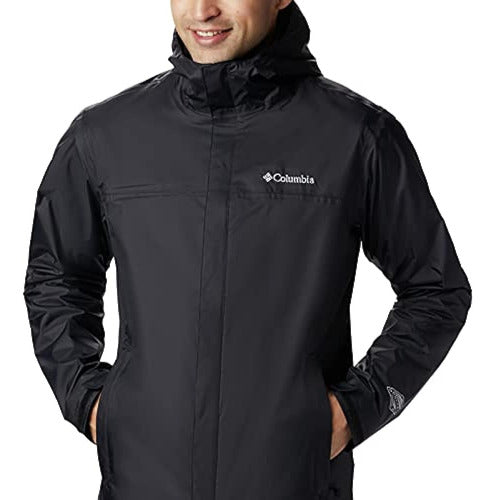 Chaqueta Impermeable Con Capucha Y Cremallera Frontal Columb 1