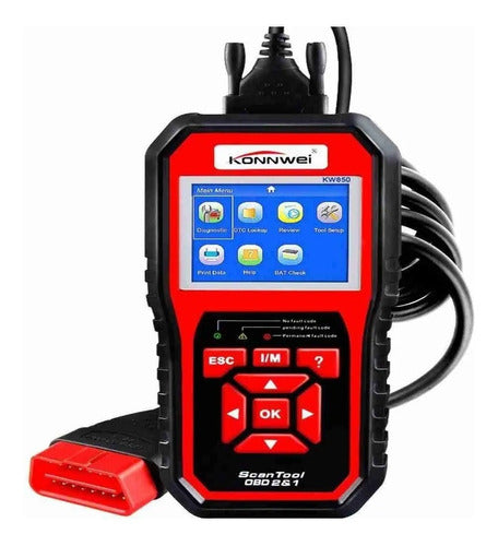 Konnwei KW850 Scanner Diagnostico Automotriz Universal OBD2 Evap+Envio GTS 0