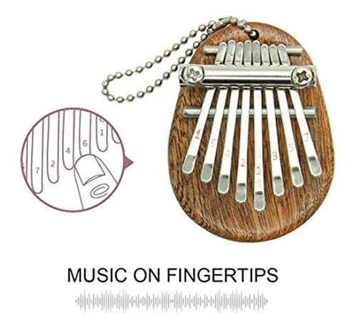 Ganasome 8 Teclas Mini Kalimba Exquisito Dedo Pulgar Piano M 2