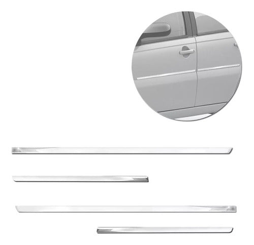 Shekparts Molduras De Puerta Cromada Bagueta Premium Universal 0