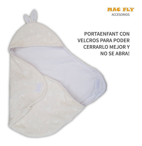 Mac Fly Accesorios Porta Enfant Baby Blanket Plush with Hearts 2